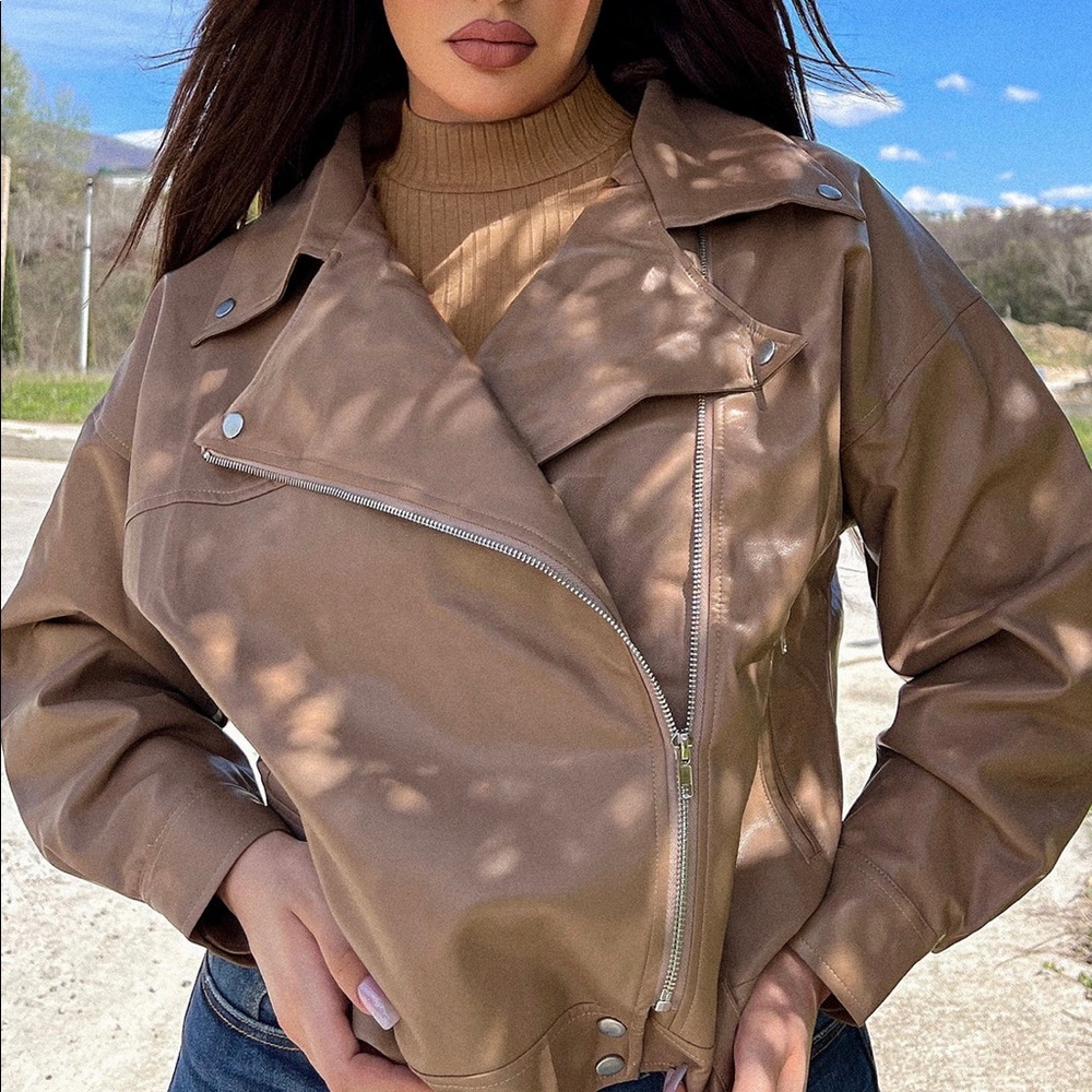 Nothing Like It Faux Leather Moto Jacket